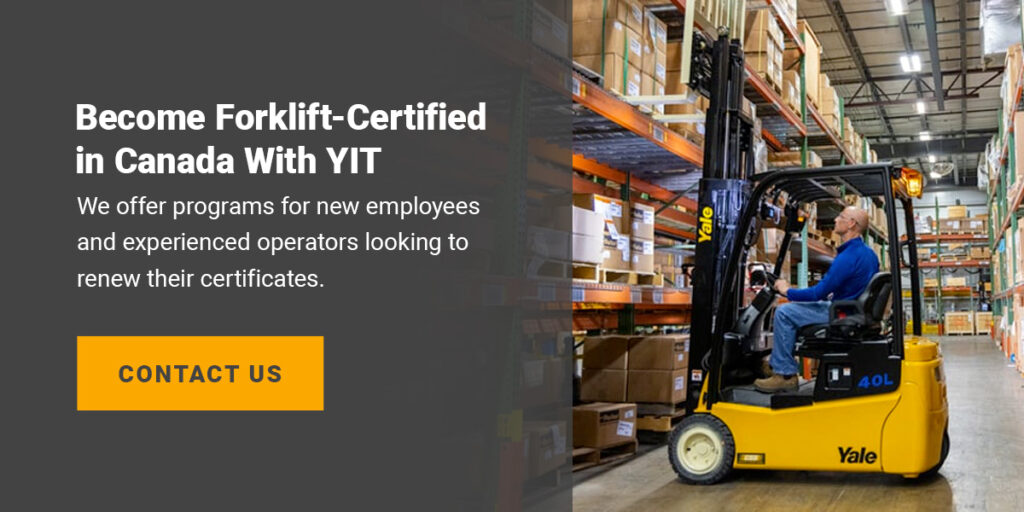 Become Forklift-Certified in Canada With YIT